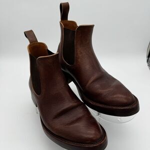 Benzein/Briselblack Brown Leather Seventh Chelsea Boots Kujang Last Pull-on Men